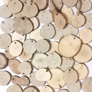 100+ Geschenkanhänger aus Holz | Holzscheiben Bastelzubehör | Hochzeit Wiedersehen Jahrestag Ereignis Bevorzugungen | rustikale Etiketten mit recycelten Ästen