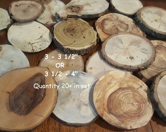 Ciasteczka drewniane XL, plastry drewna o grubości 7,5-10 cm | rustykalny, drewniany identyfikator na wesele, upominek, wydarzenie | duże, okrągłe drewniane ciasteczka | gładka powierzchnia do pisania