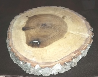 Finished Log slice 10-12" round | Rustic table centerpiece base | Sanded & sealed Tree Slices | Wooden Cake Stand | DIY Wood Serving tray