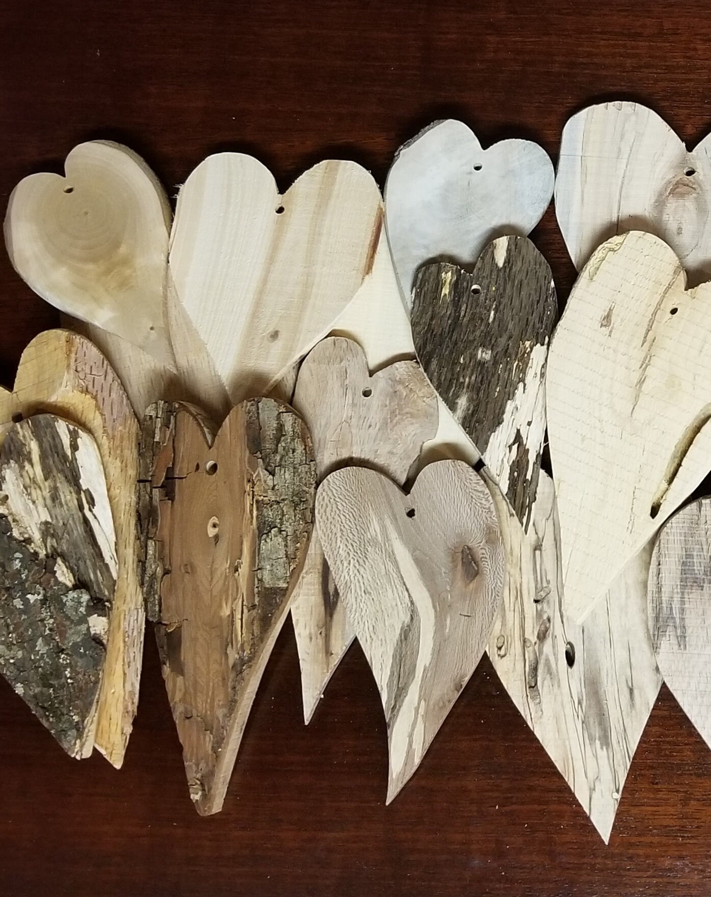 Rustic Wood Heart Ornaments 510 LRG Keepsake Gift Favors Etsy