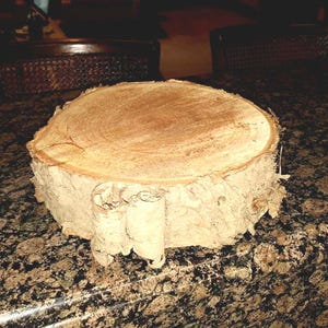 Log slice 7-9&quot; wood round | rustic wedding table centerpiece base cake or cupcake stand | live edge tree slices