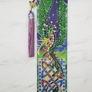 Celtic Dragon Leather & Gem Bookmark