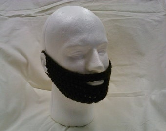 Crocheted "beard" face warmer