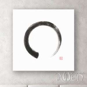 Art print, Ensō circle, Enso circle painting, Zen painting, wall art, home decor, japanese painting, Zen art, Zen wall art, Ink painting
