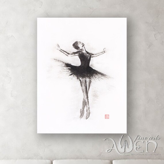 DANCING BALLERINA BALLET DANCER PERFORMING BOX CANVAS PRINT WALL ART PICTURE