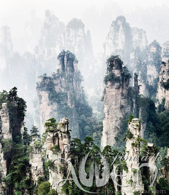 Montañas flotantes Avatar Zhangjiajie National Etsy España