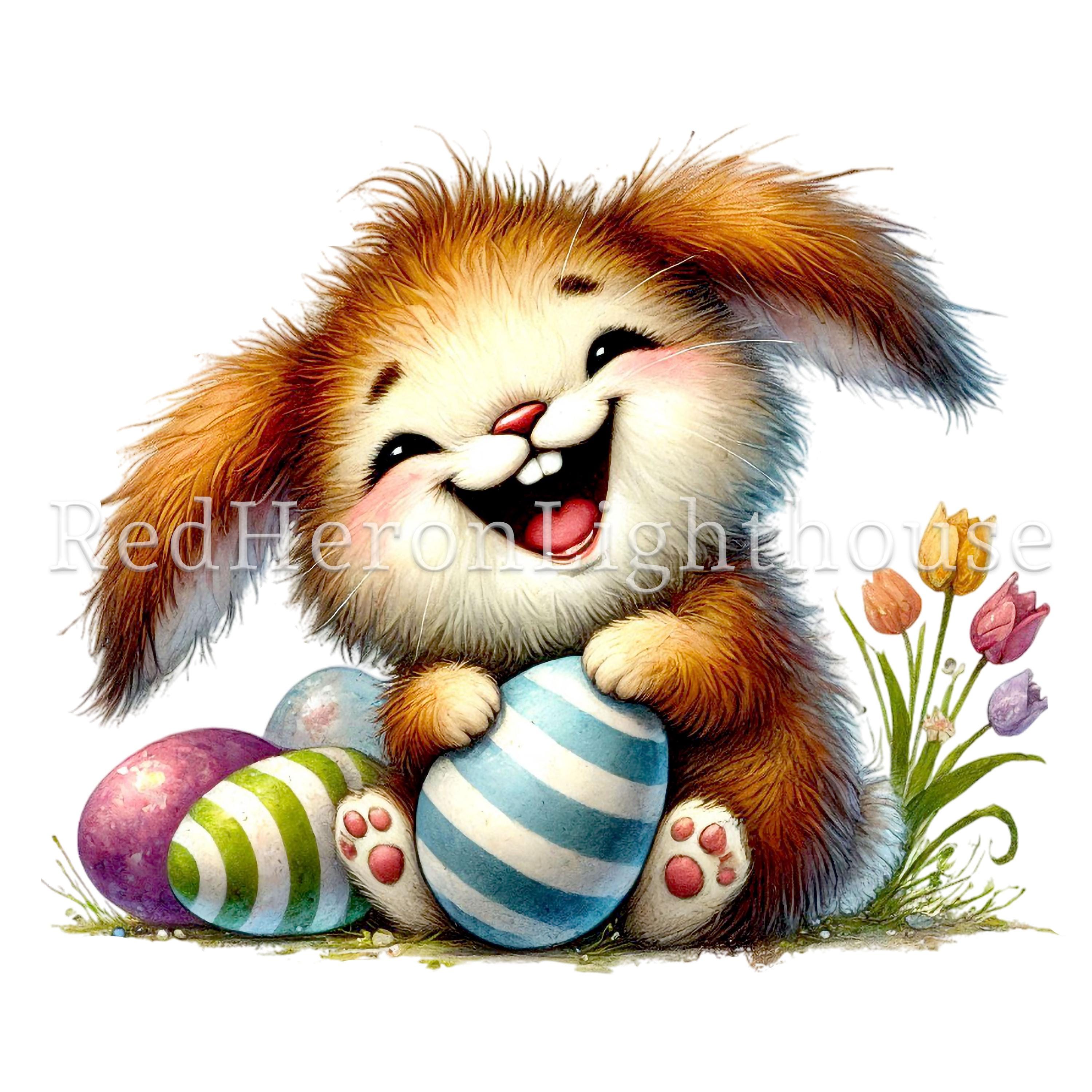 Cute Bunny & Easter Egg Clipart, 21 High Quality Pngs/jpgs, Spring Baby ...