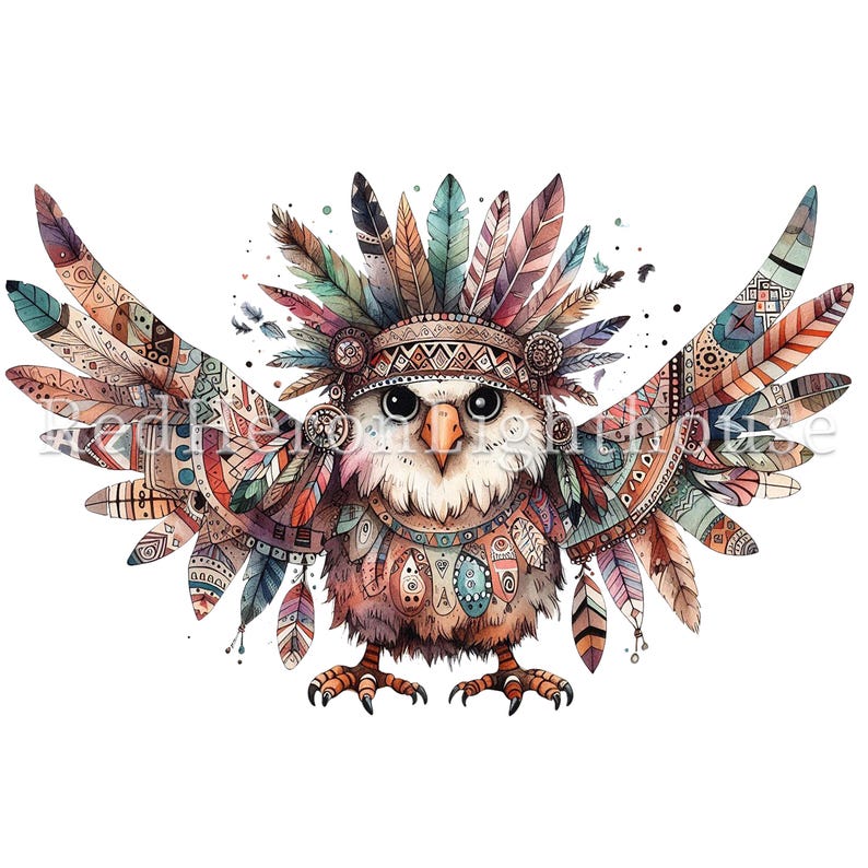 Folk Art Eagle Clipart Set 15 Pngs/jpgs, Native American Clipart ...