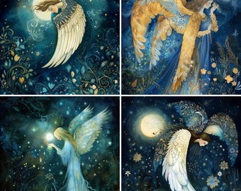 魔法の天使のクリップアート、高品質JPG画像25枚、スピリチュアル
