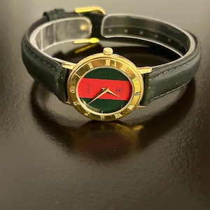 Vintage Gucci Watch Red Green - Etsy display picture 3
