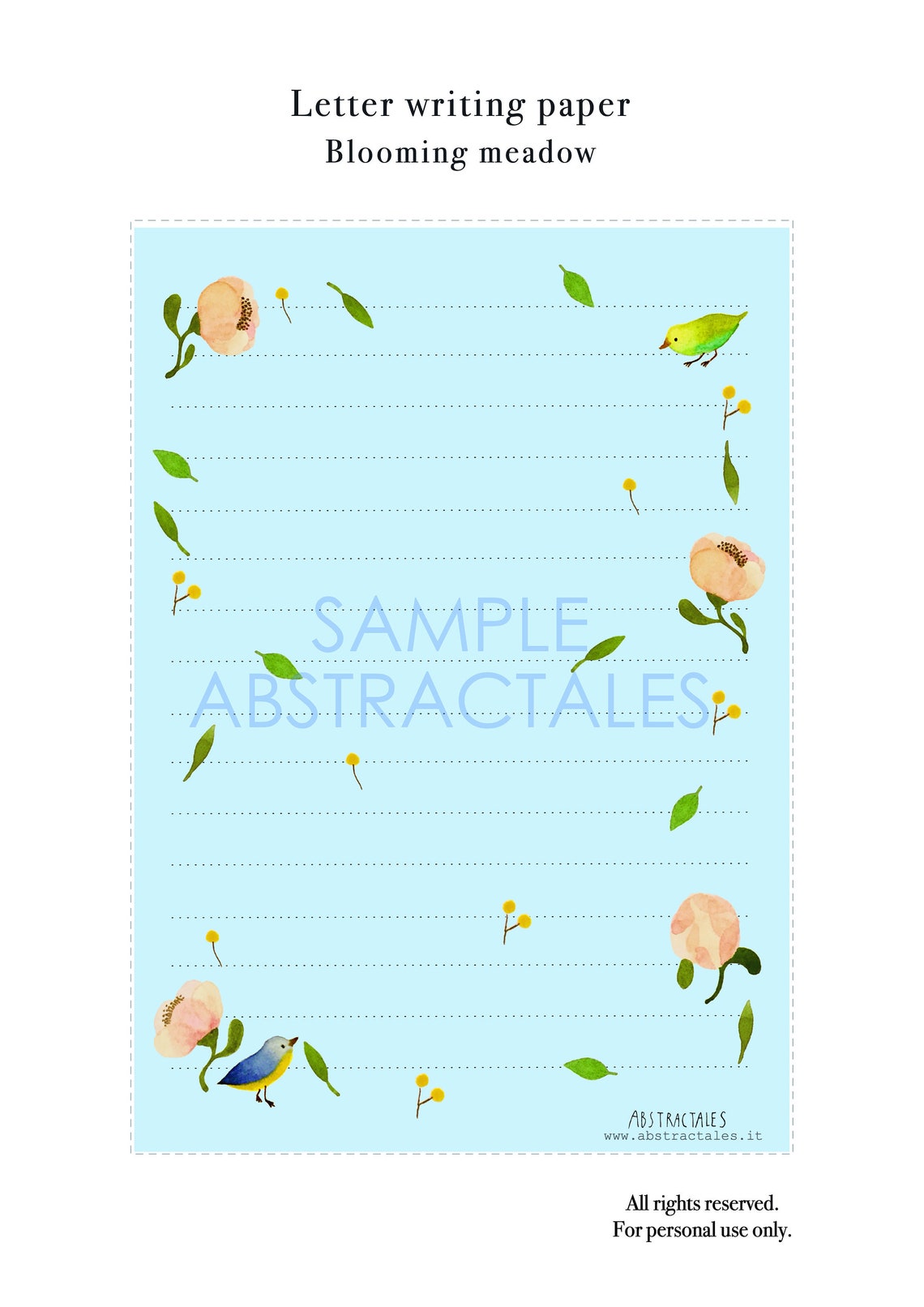 Instant download letter writing set printable letter writing | Etsy