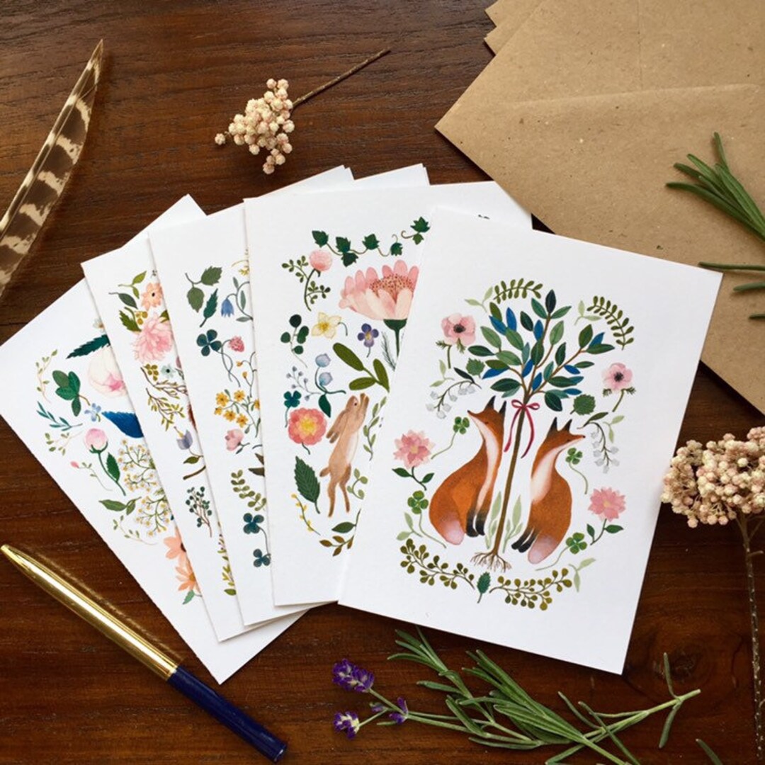 Greeting Card Set, Note Card Set, Stationery Set, Snailmail Set ...