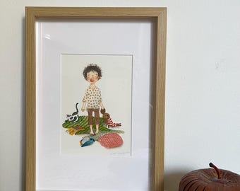 Art print, illustration print, child illustration, watercolour illustration print, little wall art, child illustration print