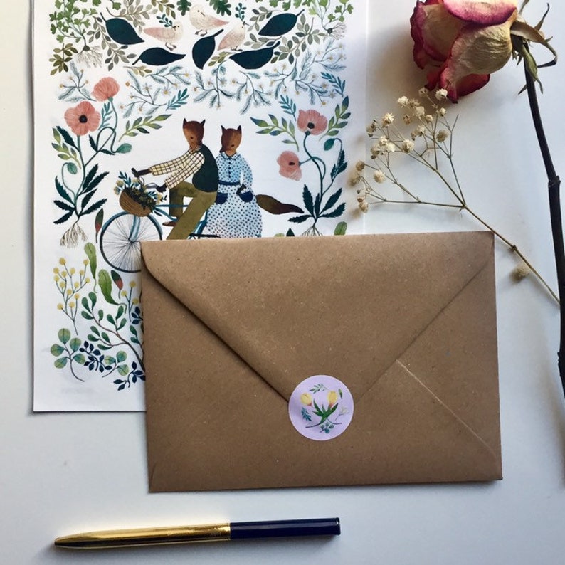 Letter Paper Set Letter Writing Set With Watercolour Etsy