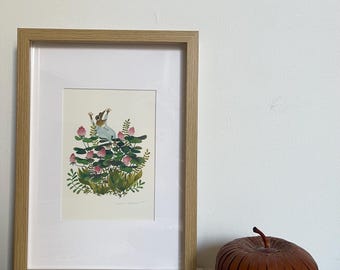 Art print, illustration print, frog illustration, watercolour illustration print, little wall art, animals illustration print