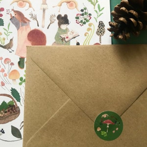 Letter writing set, forest letter set, illustrated letter set, nature letter writing set, eco friendly letter writing set image 4