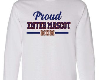 Semi Glitter Proud Mom | Custom Mom University Shirt: Proud College Mom Tee