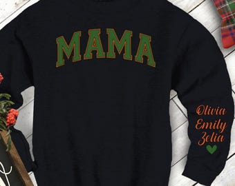 Rattler MAMA Shirt - Rattlers, FAMU Personalized Mama Sweatshirt with Names on Sleeve, Mothers Day Gift, Gift for Mom, New Mom Gift,