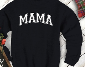 Personalized Mama Sweatshirt with Kid Names on Sleeve, Mothers Day Gift, Birthday Gift for Mom, New Mom Gift, Minimalist Cool Mom Sweater