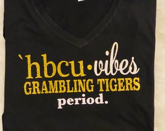 Semi-Glitter Grambling Tigers| T-Shirt, GSU, Women’s clothing, Women’s Tee, Women’s shirt, Grambling Tigers, Fashion, Novelty Tee