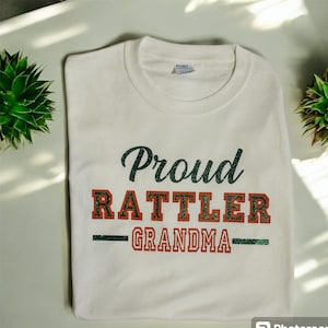 Proud Rattler Grandma Shirt - Unisex or Women's clothing, Women's Tee, Women's shirt, Rattlers, FAM, Fashion, Novelty Tee