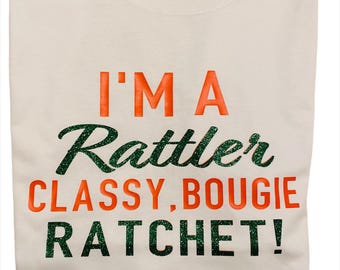 FAMU I'm A Savage Classy Bougie Ratchet Shirt HBCU Shirt, Shirt, Women's clothing, Women's Tee, Rattlers, FAM, Fashion