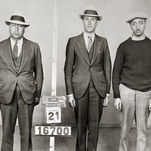 Bootlegger Mug Shot, 1933. Vintage Photo Reproduction Print. Black & White Photograph. Prohibition, Gangster, New York, 1930s, 30s.