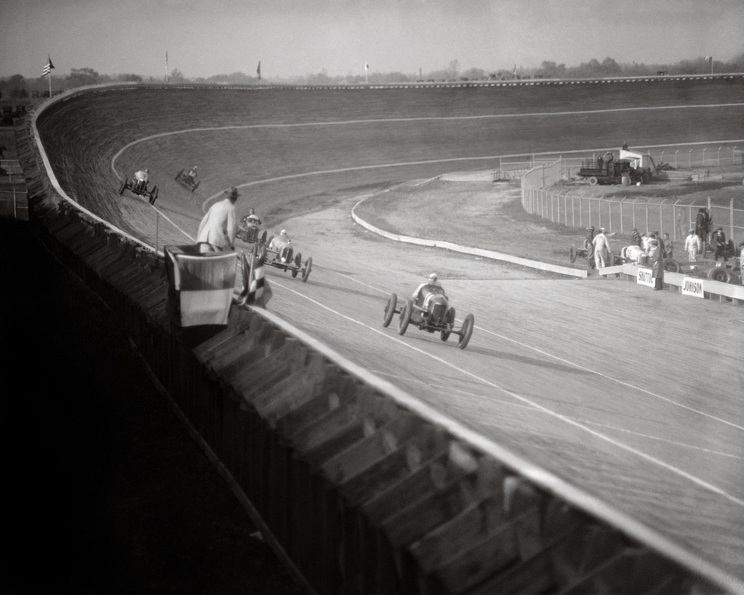 Board Track Speedway, 1925. Vintage Photo Reproduction Print. Black ...