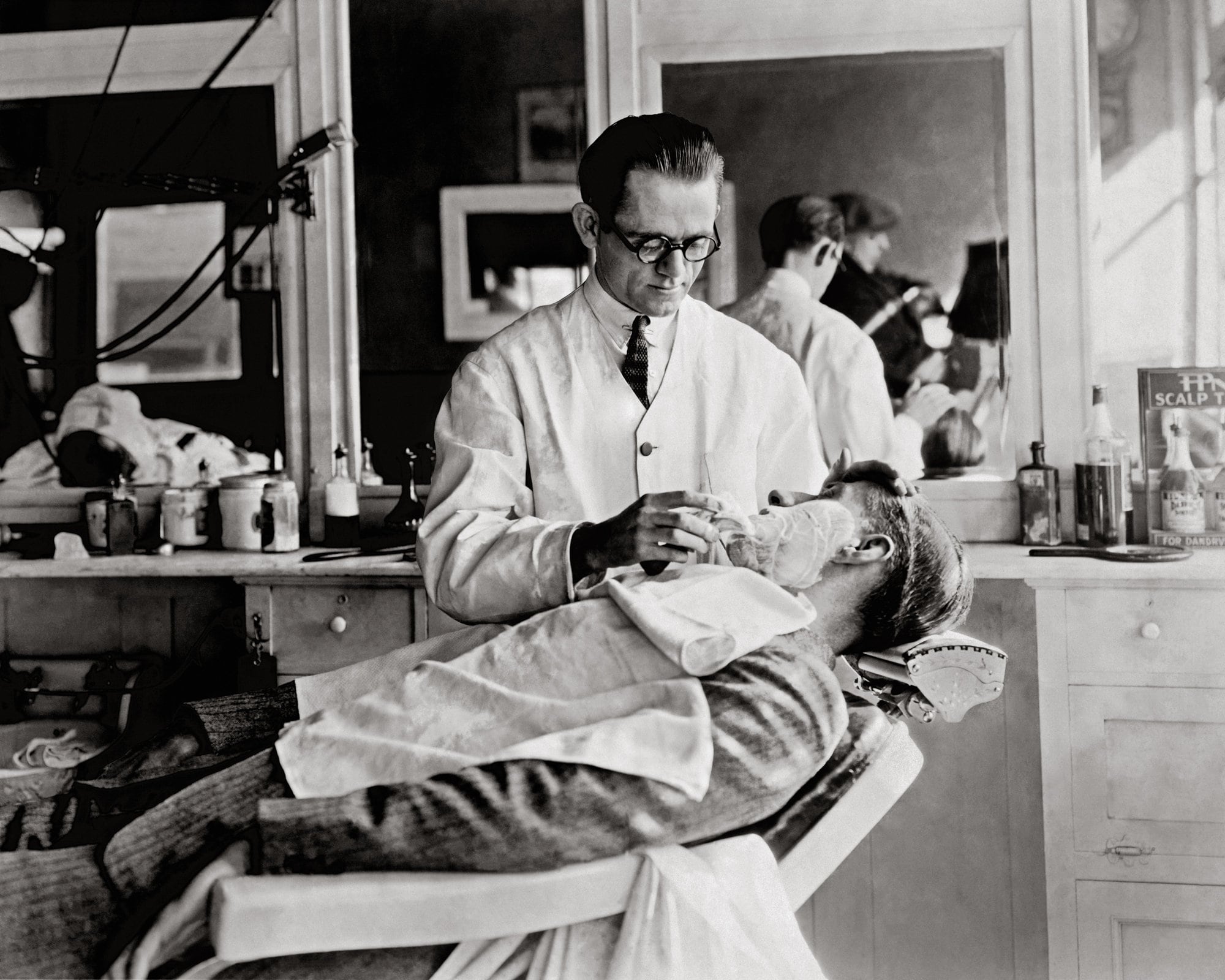 Barber Shop 1923. Vintage Photo Reproduction Print. Black & Etsy