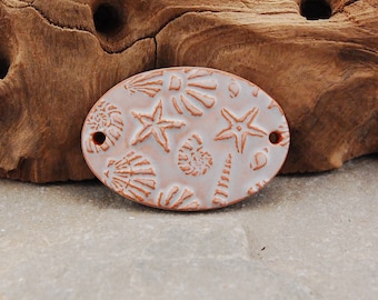 Ceramic Sea Life Bracelet Bar, Bracelet connector, Bracelet Focal Bead,  Ceramic Component, Ceramic Beads