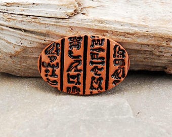 Barra de pulsera con jeroglíficos de cerámica, conector de pulsera, cuenta focal de pulsera, componente de cerámica, cuentas de cerámica