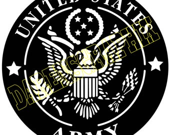 DXF file of the U.S Army emblem for use with a CNC machine.