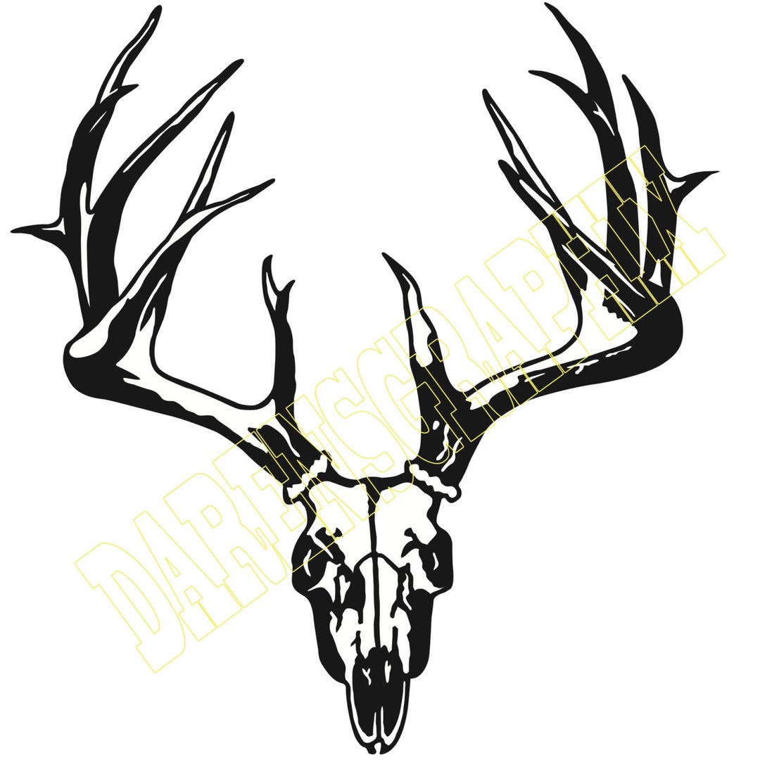 DXF File deer Skull - Etsy Israel