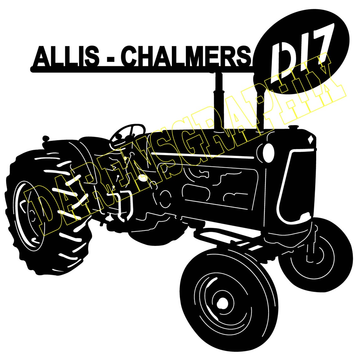 DXF File of an Allis Chalmers D17 Tractor for Use With a CNC Machine - Etsy