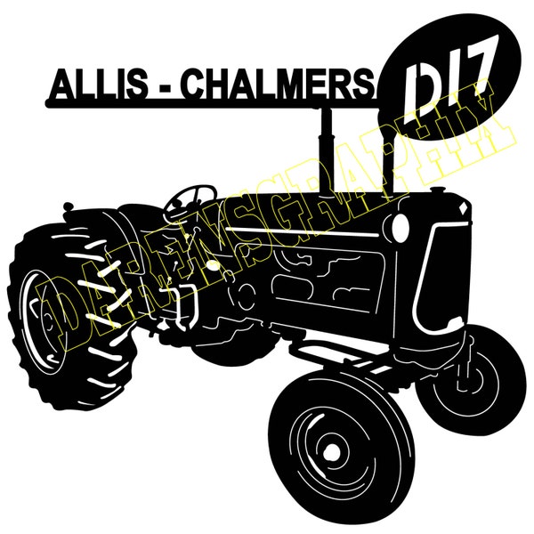DXF file of an Allis Chalmers D17 Tractor for use with a CNC machine