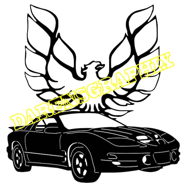 DXF file of a Pontiac Trans Am for use with a CNC machine