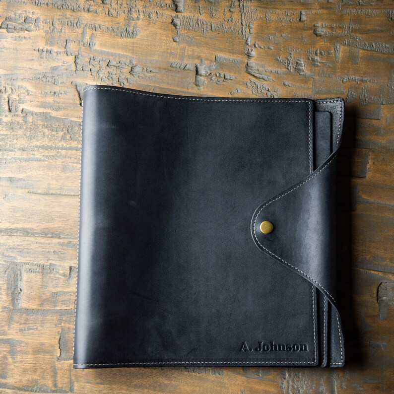 Personalized Fine Leather 3 Ring Binder Photo Album 1.5 Etsy