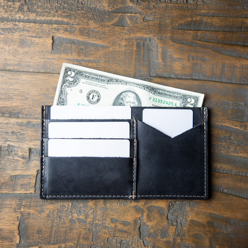 Personalized Full Grain Leather Clutch Purse Handbag Wallet- The Betty Jean w/ Insert bild 8