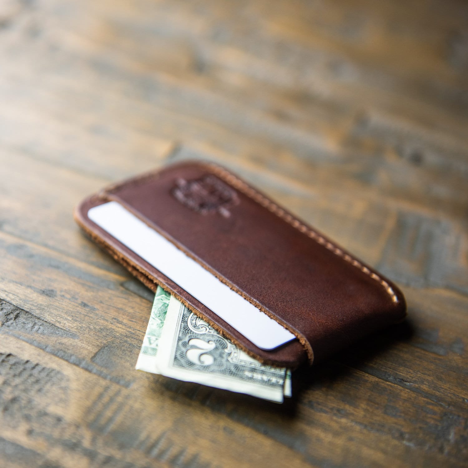 Gifts for Him- Minimalist Wallet-Personalized Leather Front Pocket Wallet-Compact and Slim Full Grain Leather-Christmas-The Charleston