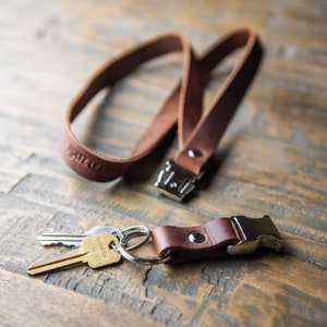 Gifts for Him/Her-Personalized Fine Leather Lanyard-Custom Keychain-Teacher Lanyard w/ Engraved Monogram-The Engineer
