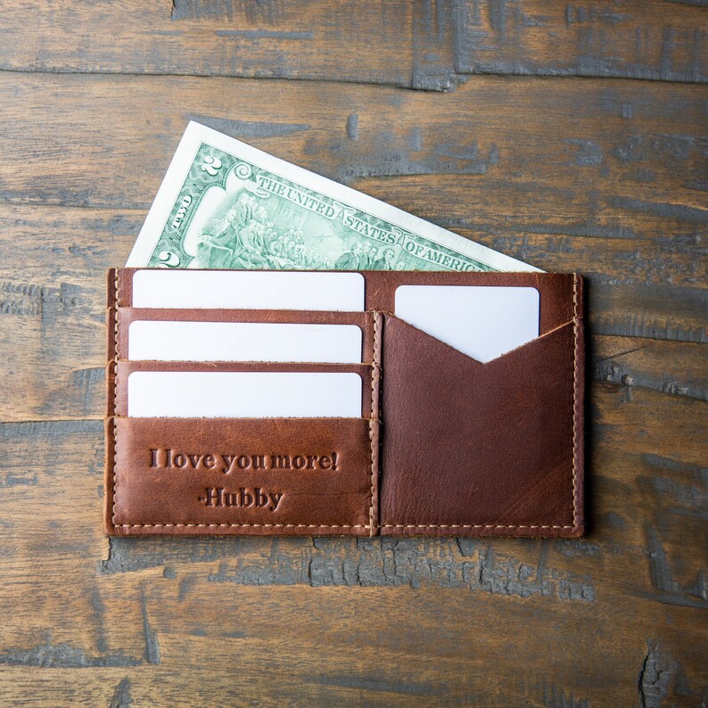 Personalized Full Grain Leather Clutch Purse Handbag Wallet- The Betty Jean w/ Insert bild 5