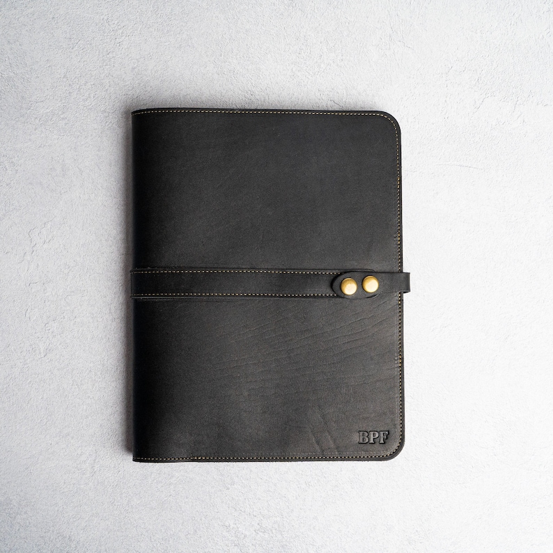 Padfolio Planner-Full Grain Fine Leather Journal-Customized Monogram-Graduation Gift Portfolio Father's Day Gifts-The Vanderbilt 2.0 image 9