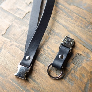 Personalized Fine Leather Lanyard-Custom Keychain-Teacher Lanyard w/ Engraved Monogram-Christmas Gift-Gift for Him-The Engineer image 5