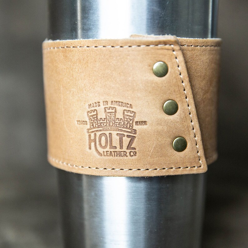 The Apollo for 20 oz Personalized Leather Drink Cooler Sleeve Etsy