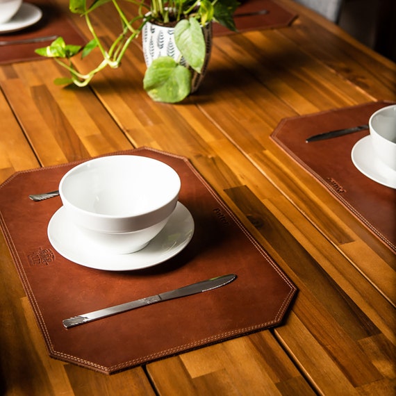 Recycled Leather Placemat Round – Kier Design Interiors