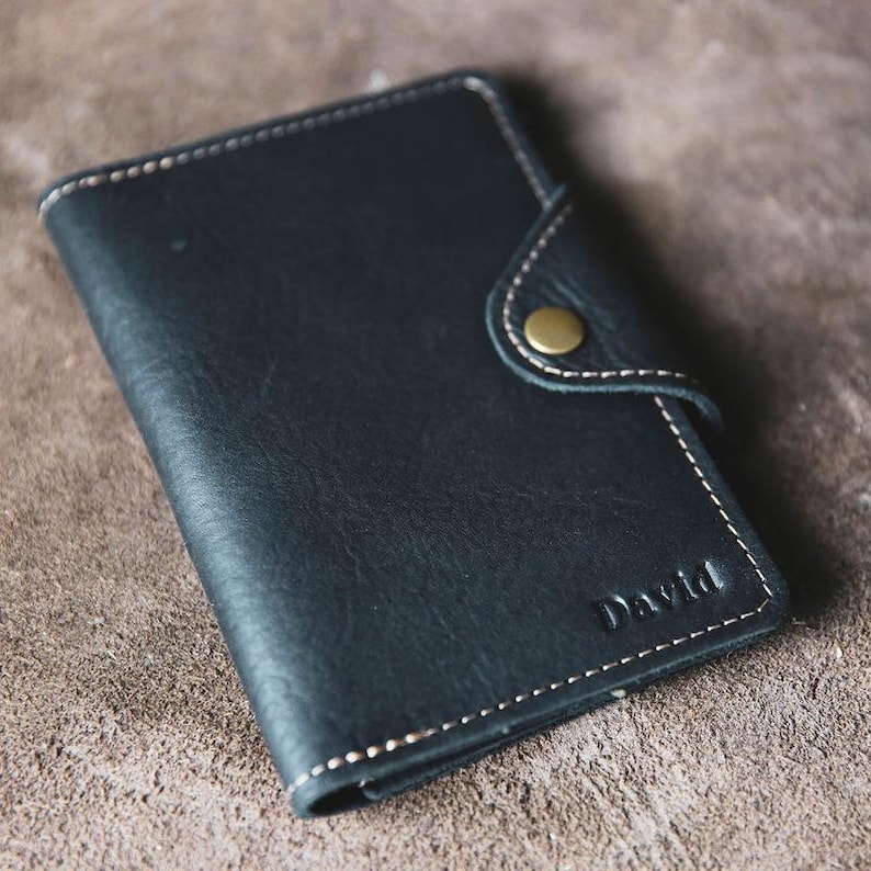 Personalized Leather Notebookleather Wallet Combofield Etsy