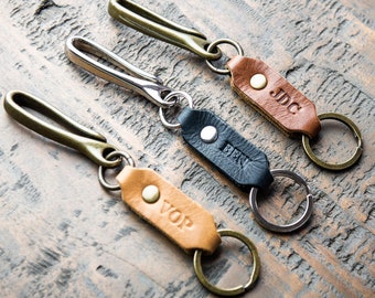 Personalized Gifts Leather Keychain-Groomsmen Gifts-Best Man Gift-Custom Monogram-Gift For Him-Fathers Day-The Big Bass Key Ring