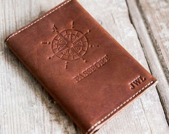 Christmas Gift-Leather Passport Wallet Cover-Travel Accessories-The Pioneer