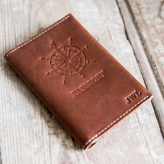 Gifts for Him or Her-full Grain Leather Passport Wallet Cover
