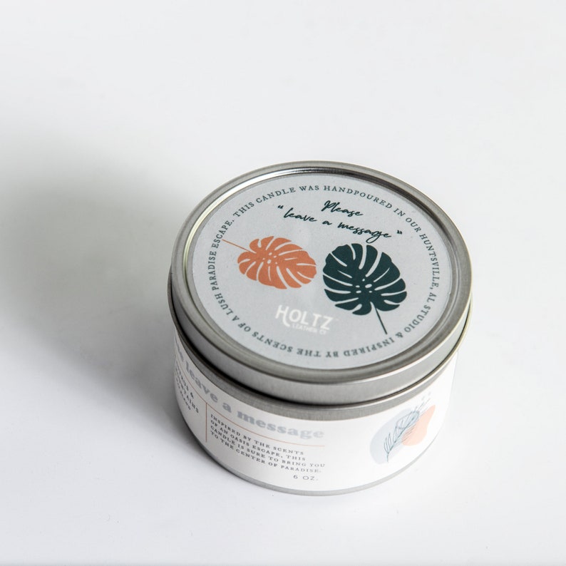 Please Leave a Message 11 oz Tin 2 Wick Coconut Soy Wax Candle Etsy